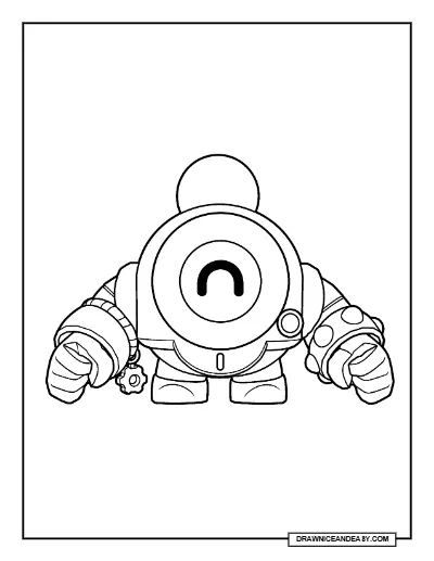 Nani Brawl Stars Coloring Page – Free Printable PDF coloring page preview