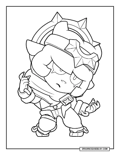 Nightmare Sandy Brawl Stars Coloring Page – Free Printable PDF coloring page preview