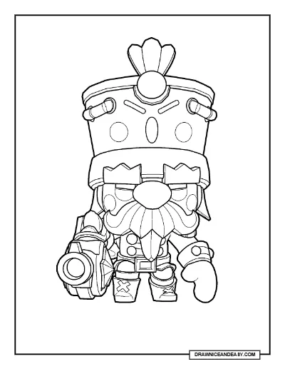 Nutcracker Gale Brawl Stars Coloring Page – Free Printable PDF coloring page preview