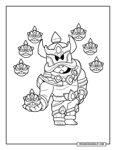 Oasis Grom Brawl Stars Coloring Page – Free Printable PDF coloring page preview