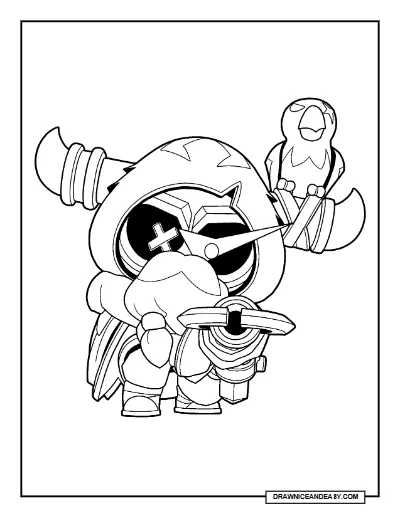 Odin Cordelius Brawl Stars Coloring Page – Free Printable PDF coloring page preview
