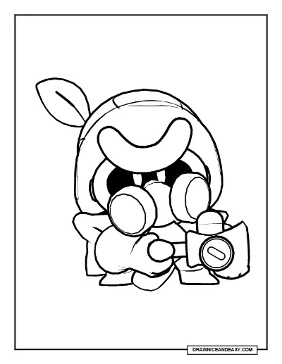 Paper Cordelius Brawl Stars Coloring Page – Free Printable PDF coloring page preview