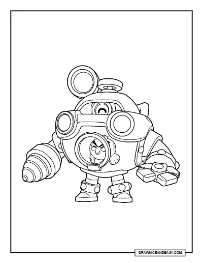 Periscope Pearl Brawl Stars Coloring Page – Free Printable PDF coloring page preview