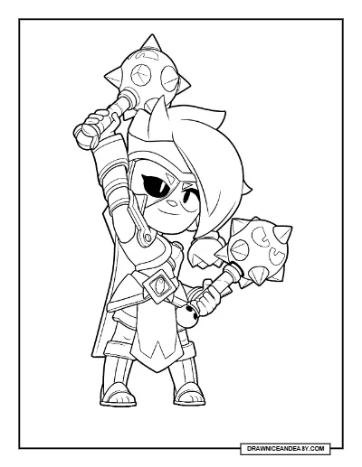 Persephone Lumi Brawl Stars Coloring Page – Free Printable PDF coloring page preview