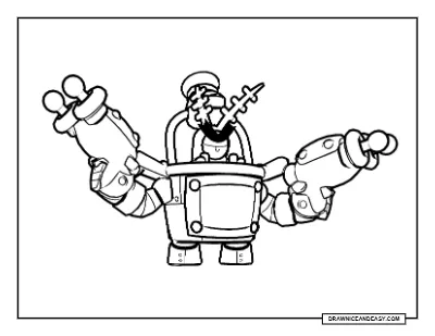 Plankton Darryl Brawl Stars Coloring Page – Free Printable PDF coloring page preview