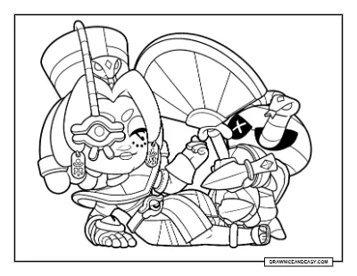 Queen Juju Brawl Stars Coloring Page – Free Printable PDF coloring page preview