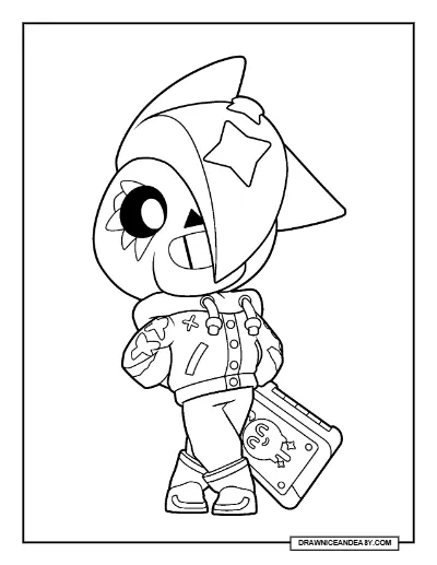 Quit Playing Poco Brawl Stars Coloring Page – Free Printable PDF coloring page preview
