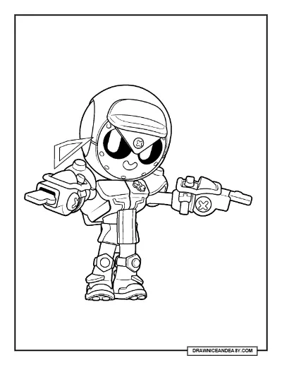 Refereeple Meeple Brawl Stars Coloring Page – Free Printable PDF coloring page preview