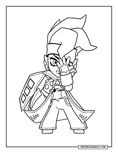 Requiem Maisie Brawl Stars Coloring Page – Free Printable PDF coloring page preview
