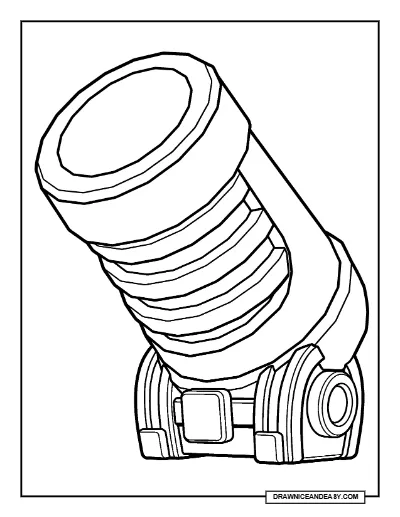 Robo Penny Turret Brawl Stars Coloring Page – Free Printable PDF coloring page preview