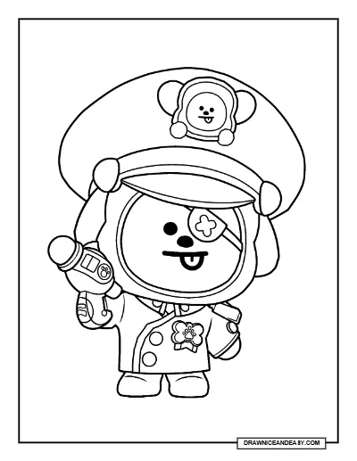 Ruffs Chimmy Brawl Stars Coloring Page – Free Printable PDF coloring page preview