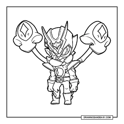 Shin Edgar Brawl Stars Coloring Page – Crush the Kaiju Season Free Brawl Pass Skin Printable coloring page preview