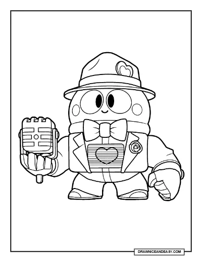 Smooth Lou Brawl Stars Coloring Page – Free Printable PDF coloring page preview