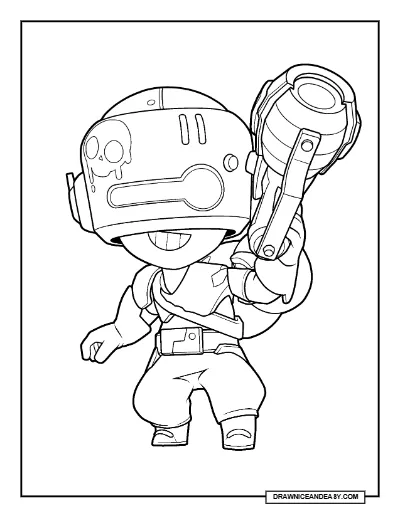 Smuggler Penny Brawl Stars Coloring Page – Free Printable PDF coloring page preview