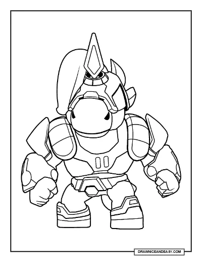 Star Horse Berry Brawl Stars Coloring Page – Free Printable PDF coloring page preview