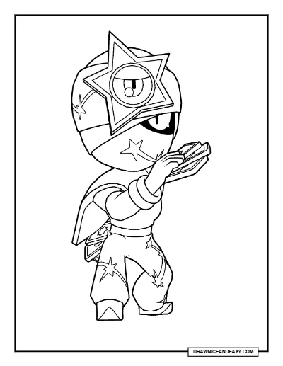 Stara Brawl Stars Coloring Page – Free Printable PDF coloring page preview