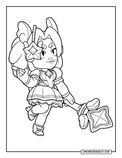 Starr Patrol Juju Brawl Stars Coloring Page – Free Printable PDF coloring page preview