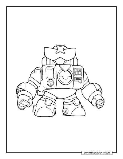 Surge Brawl Stars Coloring Page – Free Printable PDF coloring page preview