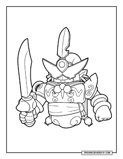 Surgenie Brawl Stars Coloring Page – Free Printable PDF coloring page preview