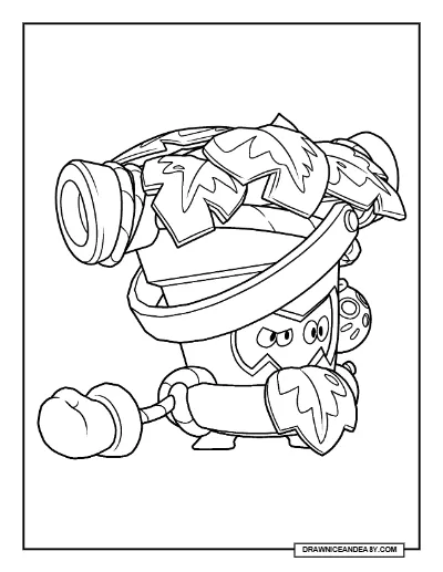 Swimming Trunk Brawl Stars Coloring Page – Free Printable PDF coloring page preview