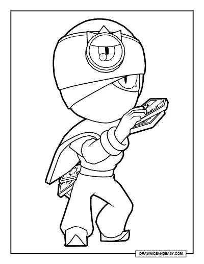 Tara Brawl Stars Coloring Page – Free Printable PDF coloring page preview