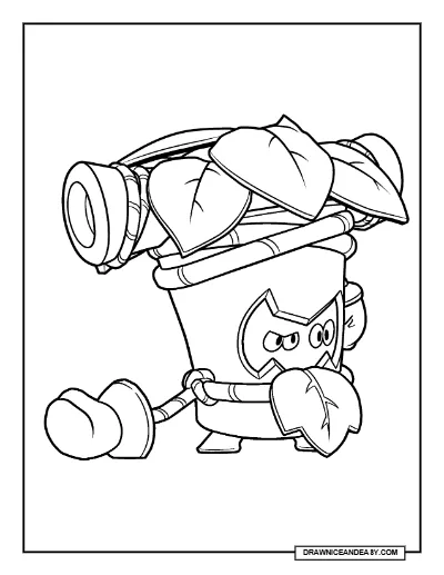 Trunk Brawl Stars Coloring Page – Free Printable PDF coloring page preview