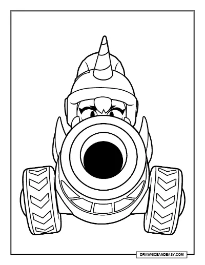 Unicorn Bonnie Brawl Stars Coloring Page – Free Printable PDF coloring page preview