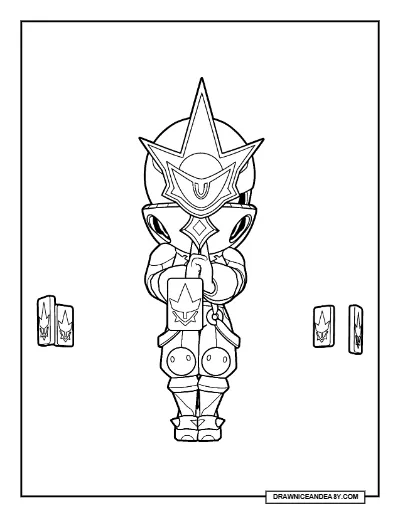 Urban Ninja Tara Brawl Stars Coloring Page – Free Printable PDF coloring page preview