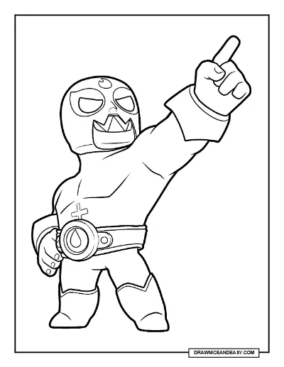 Vamprimo Brawl Stars Coloring Page – Free Printable PDF coloring page preview