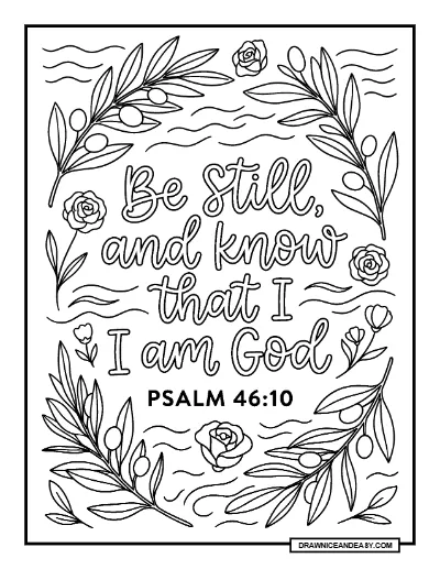Vibe-Matched Bible Verse Coloring Page for Spiritual Reflection coloring page preview