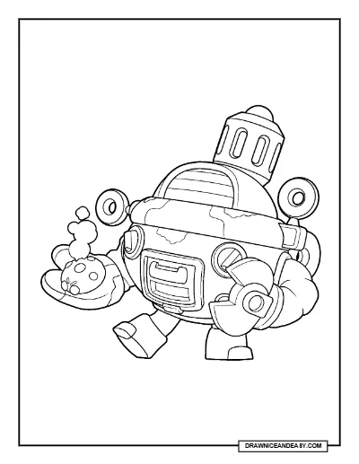 Vintage Pearl Brawl Stars Coloring Page – Free Printable PDF coloring page preview
