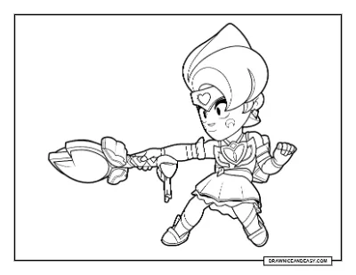 Void Amber Brawl Stars Coloring Page – Free Printable PDF coloring page preview