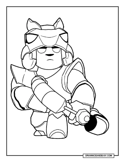 Wasp Bo Brawl Stars Coloring Page – Free Printable PDF coloring page preview