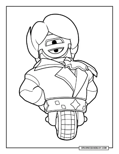 Woodriver Stu Brawl Stars Coloring Page – Free Printable PDF coloring page preview