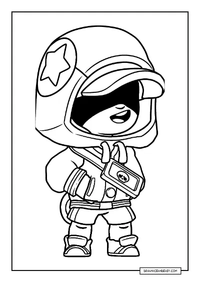 World Finals Leon Brawl Stars Coloring Page – Free Printable PDF coloring page preview