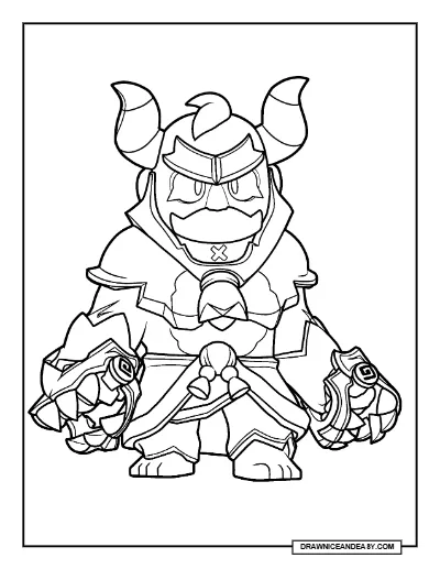 Yeti Sam Brawl Stars Coloring Page – Free Printable PDF coloring page preview